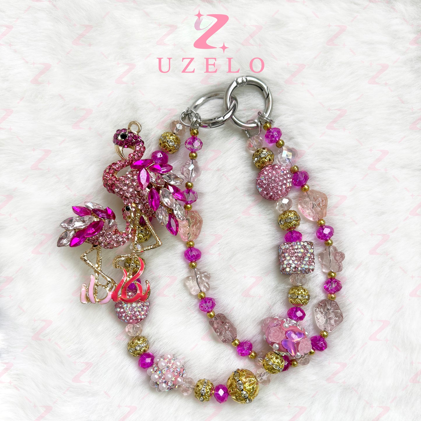 [Uzelo] Birds – Premium Phone Chain| Handmade Beaded Chain - Perfect Gift & Collectible  - Gift for her/him