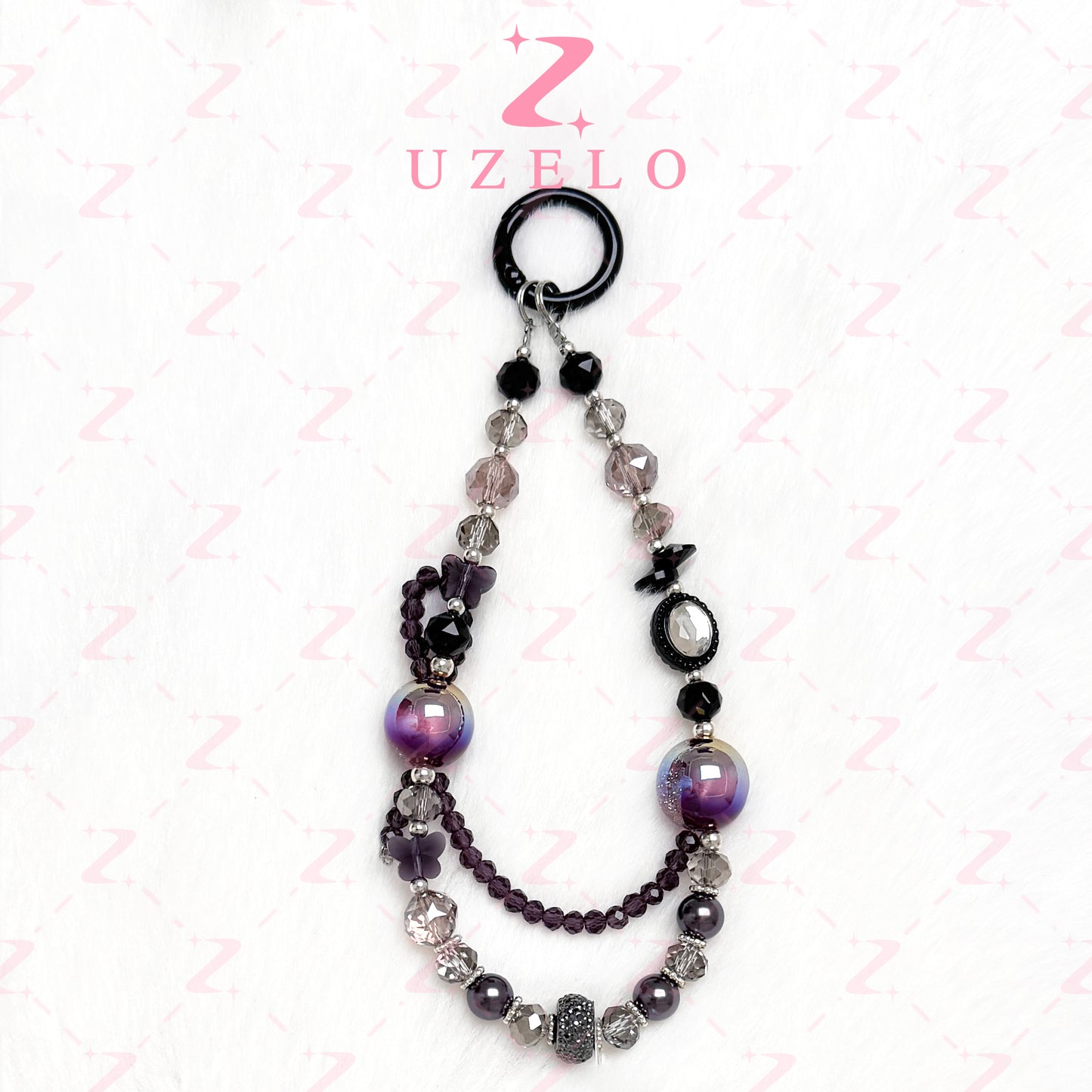 [Uzelo] Crystal Beaded – Phone Chain
