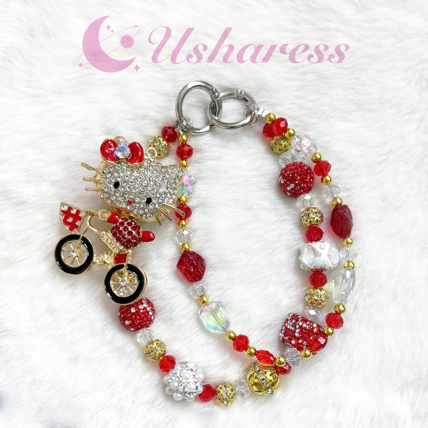 [Uzelo] Kitty Rider- Premium Phone Chain