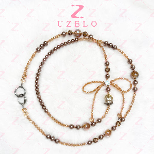 [Uzelo] Long Crystal Chain – Premium Phone Chain| Handmade Beaded Chain - Perfect Gift & Collectible  - Gift for her/him