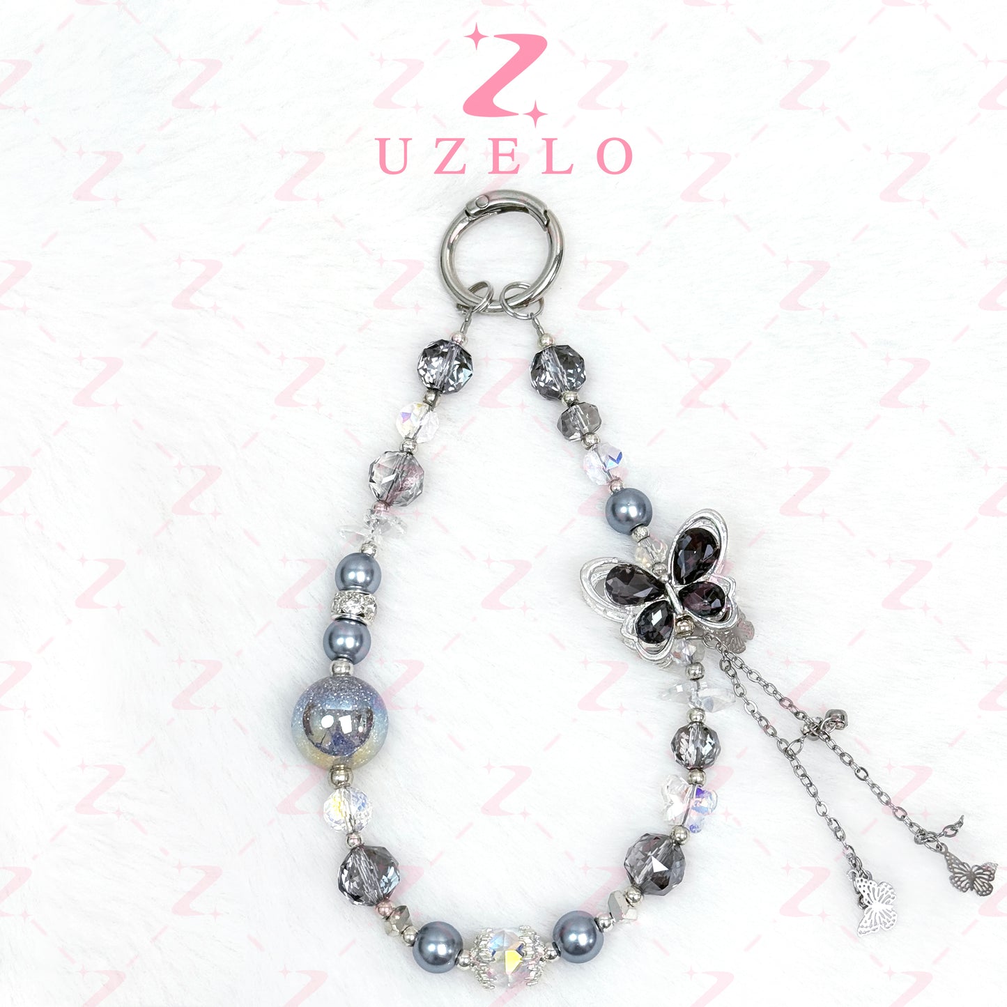 [Uzelo] Shimmering Butterfly – Phone Chain