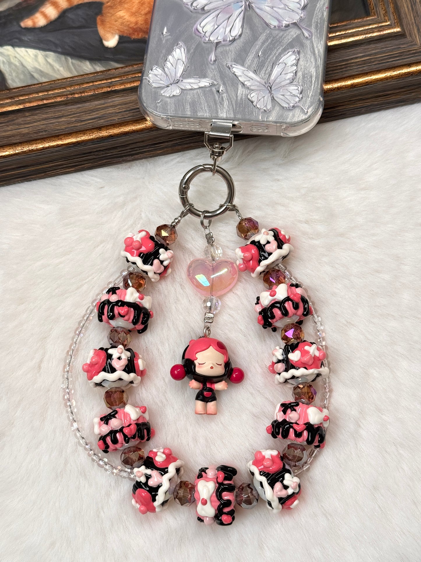 [Uzelo] Skull Panda - Phone Chain| Handmade Beaded Chain - Perfect Gift & Collectible  - Gift for her/him