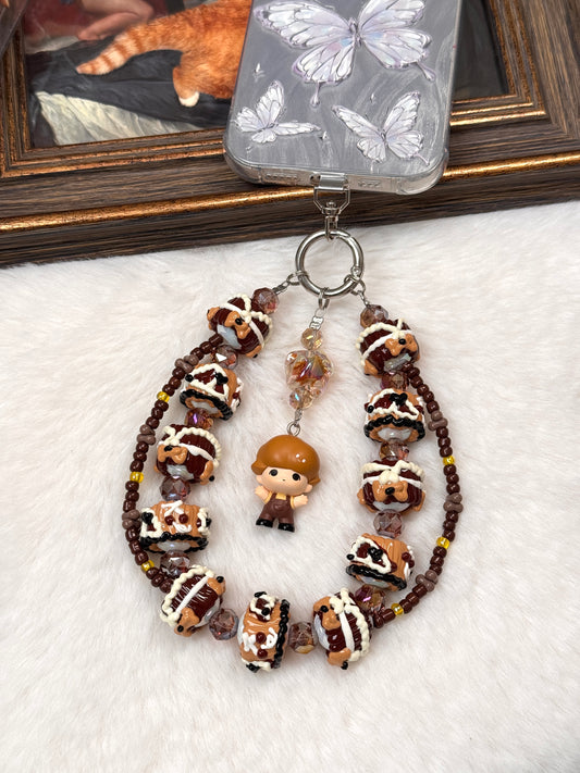 [Uzelo] Dimoo - Phone Chain| Handmade Beaded Chain - Perfect Gift & Collectible  - Gift for her/him
