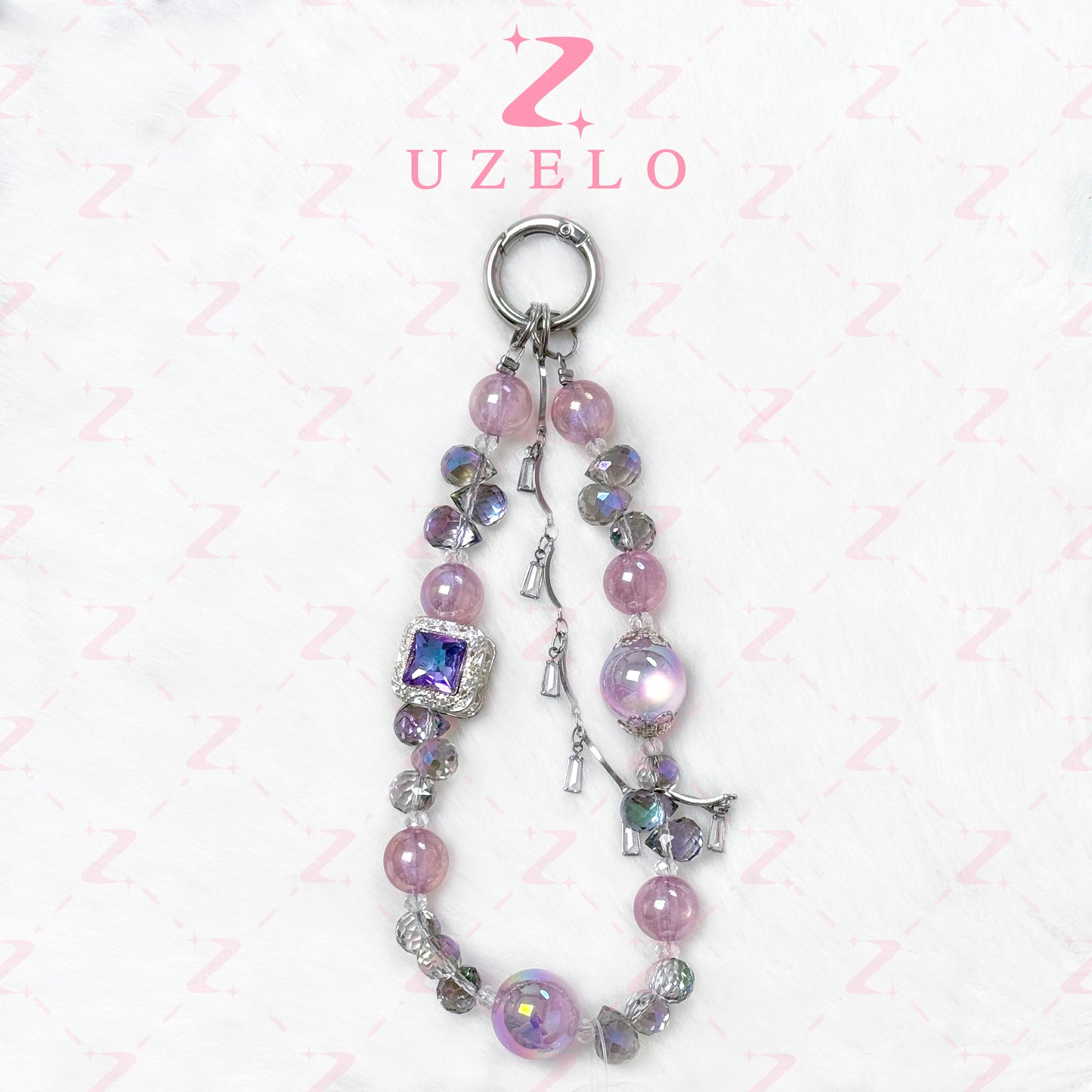 [Uzelo]  Gemstone Tassel – Phone Chain