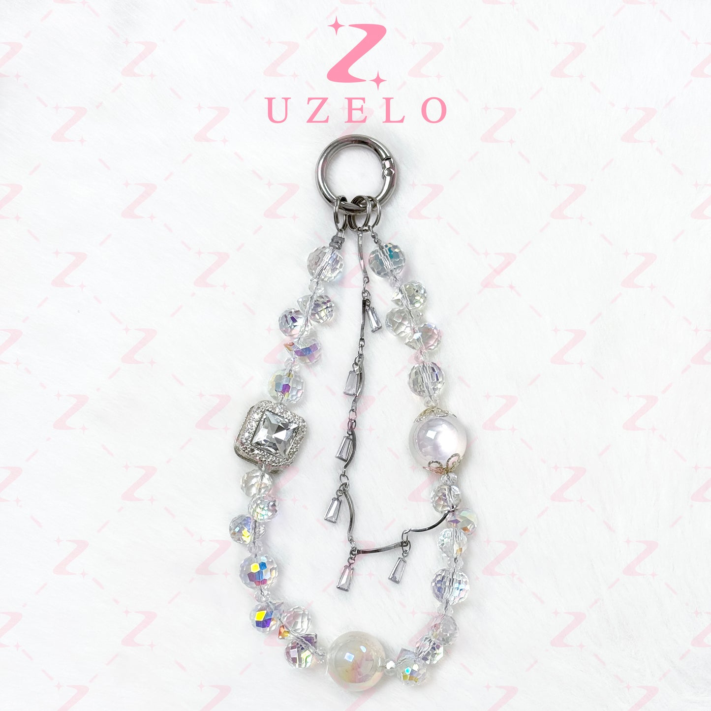 [Uzelo]  Gemstone Tassel – Phone Chain