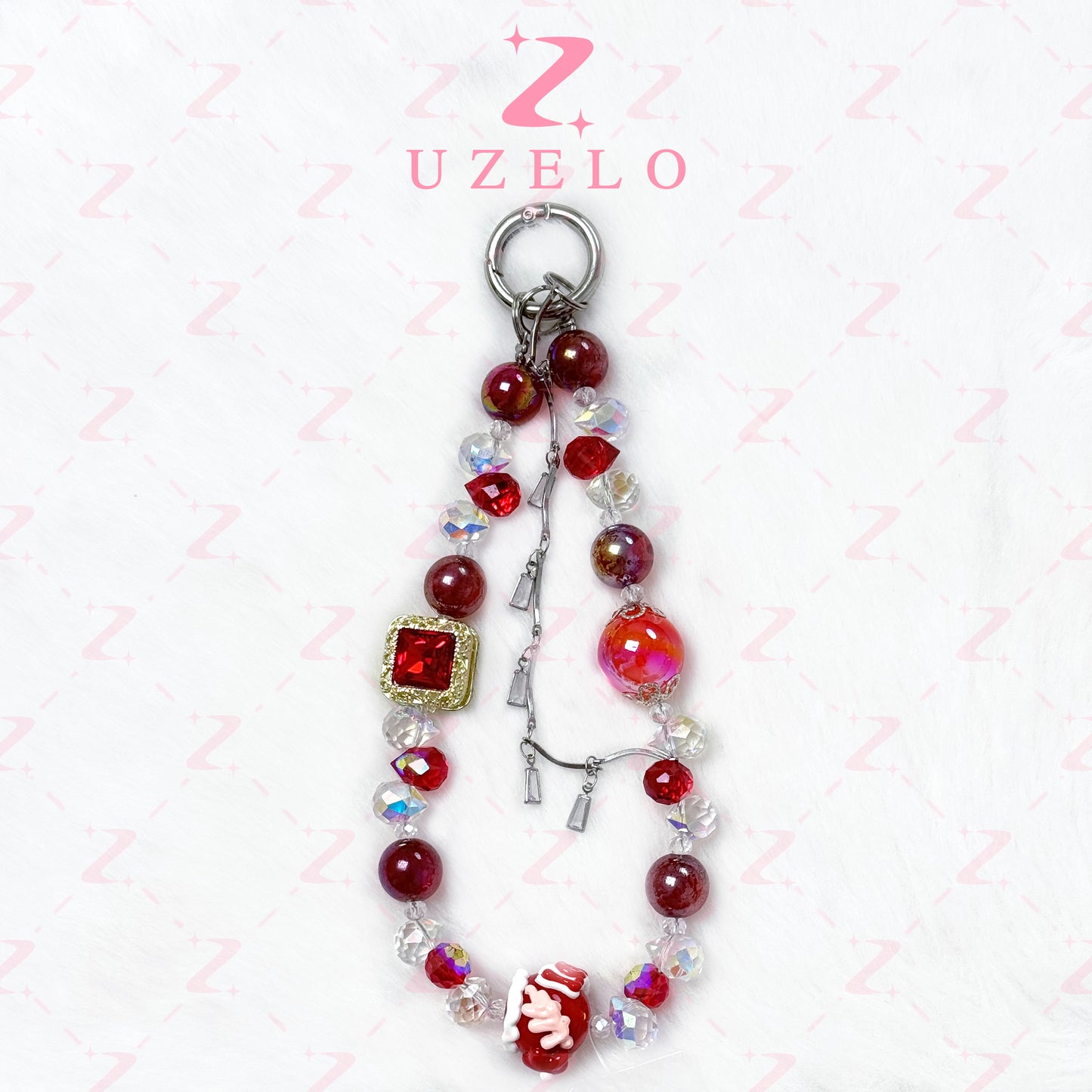 [Uzelo]  Gemstone Tassel – Phone Chain
