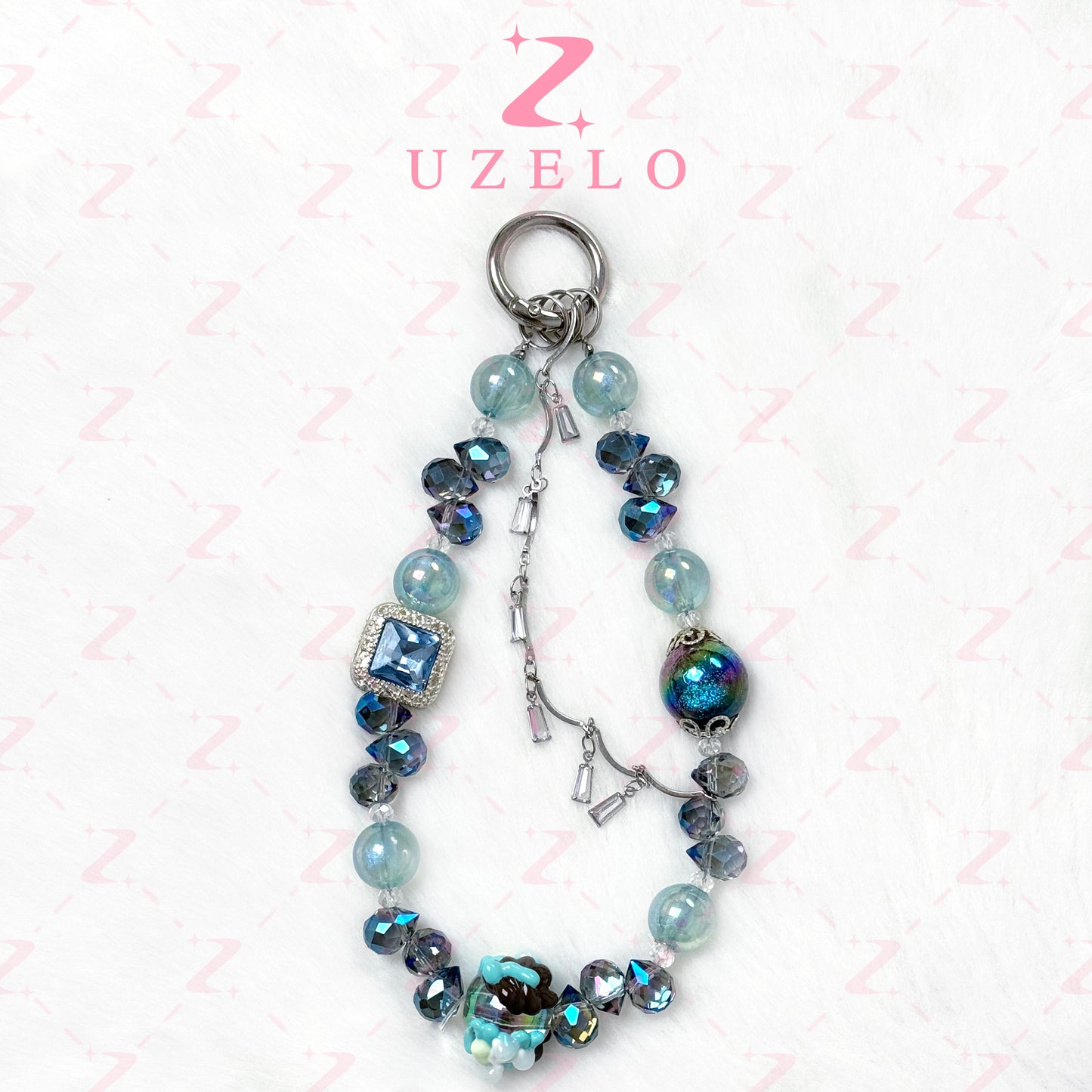 [Uzelo]  Gemstone Tassel – Phone Chain