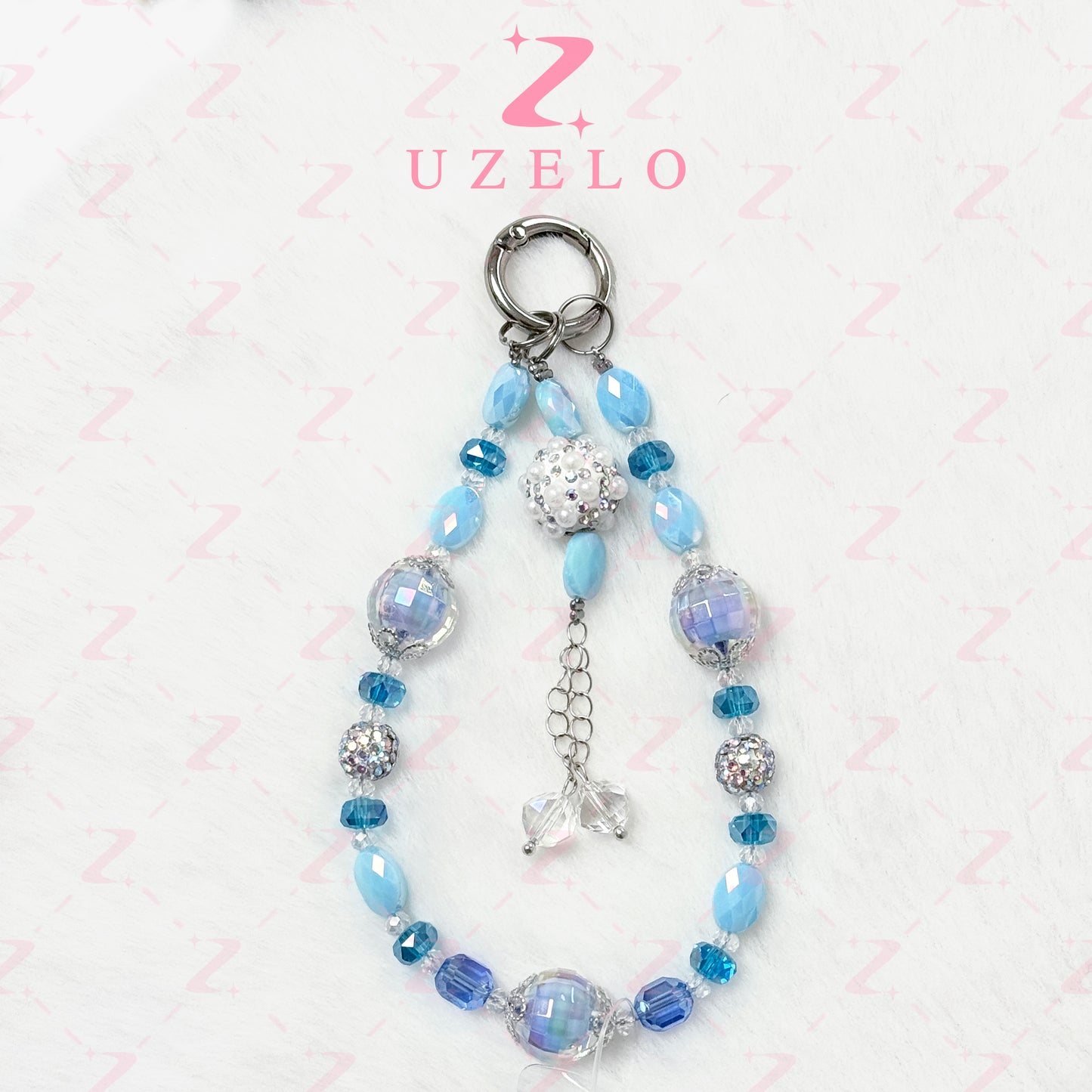 [Uzelo] Crystal & Diamond Ball Pendant – Phone Chain