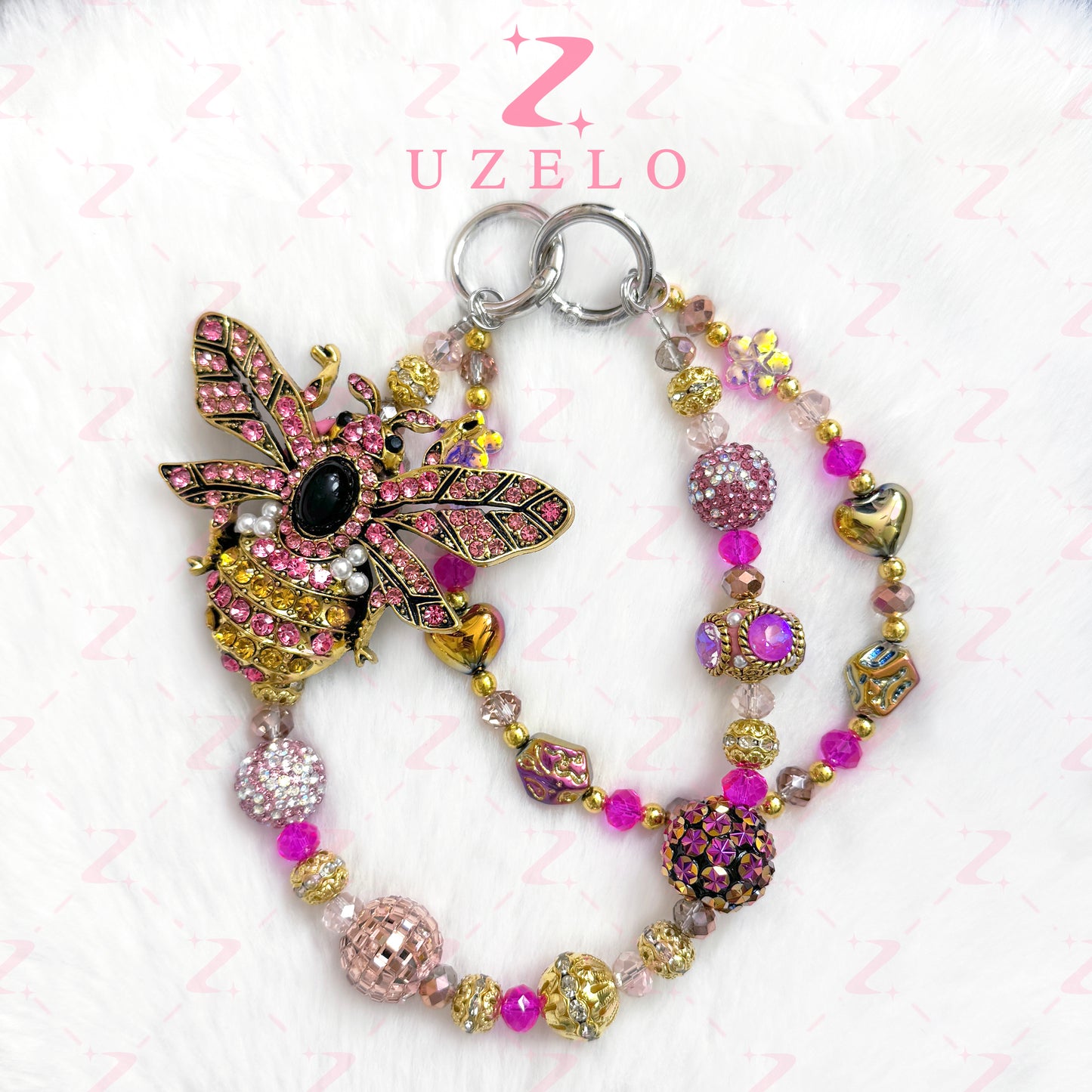 [Uzelo] Insecta – Premium Phone Chain| Handmade Beaded Chain - Perfect Gift & Collectible  - Gift for her/him