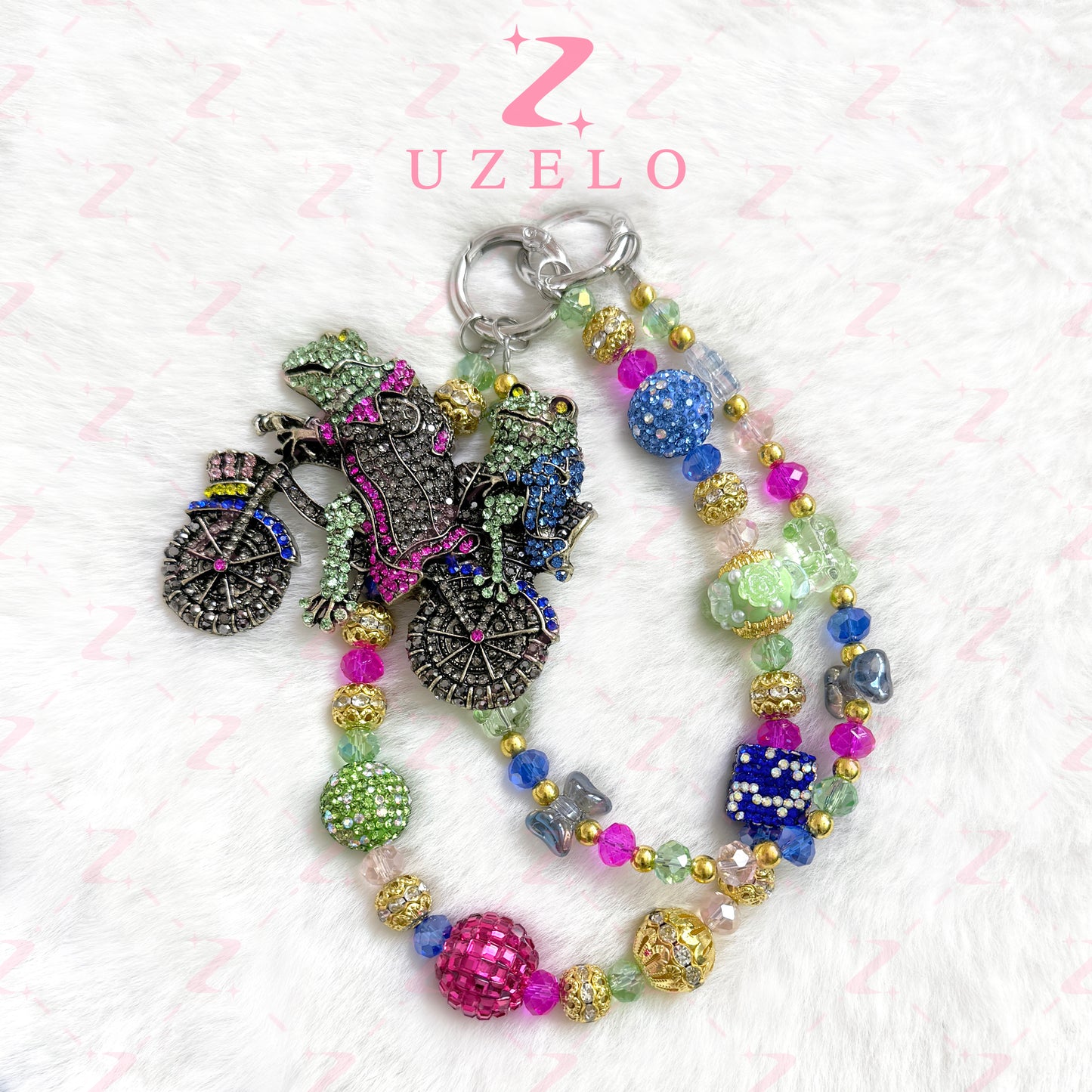 [Uzelo] Animalia – Premium Phone Chain| Handmade Beaded Chain - Perfect Gift & Collectible  - Gift for her/him