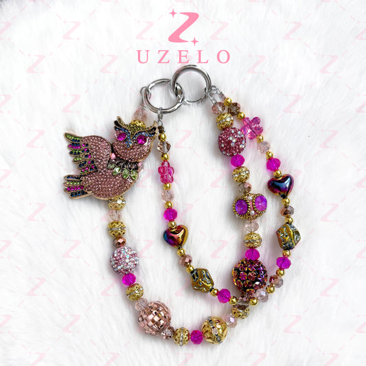 [Uzelo] Birds – Premium Phone Chain| Handmade Beaded Chain - Perfect Gift & Collectible  - Gift for her/him