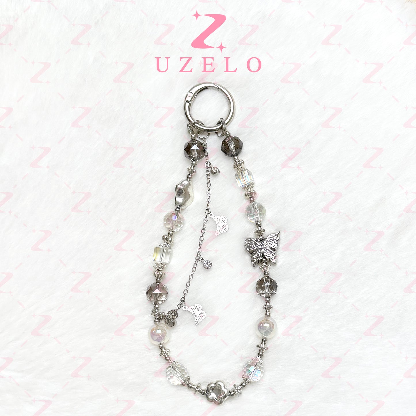 [Uzelo] Crystal Butterfly - Phone Chain